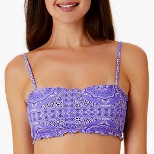 Purple Bandana Print Bikini Top